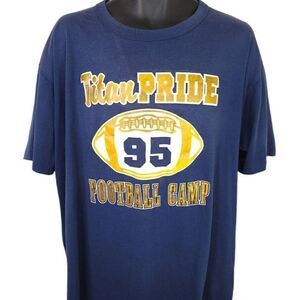 Titan Pride Football Camp T Shirt Vintage 90s Made In USA Mens Size 2XL